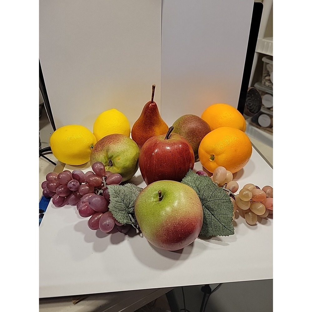 Fake Fruit Mix Realistic Artificial Decoration 11 Pieces
